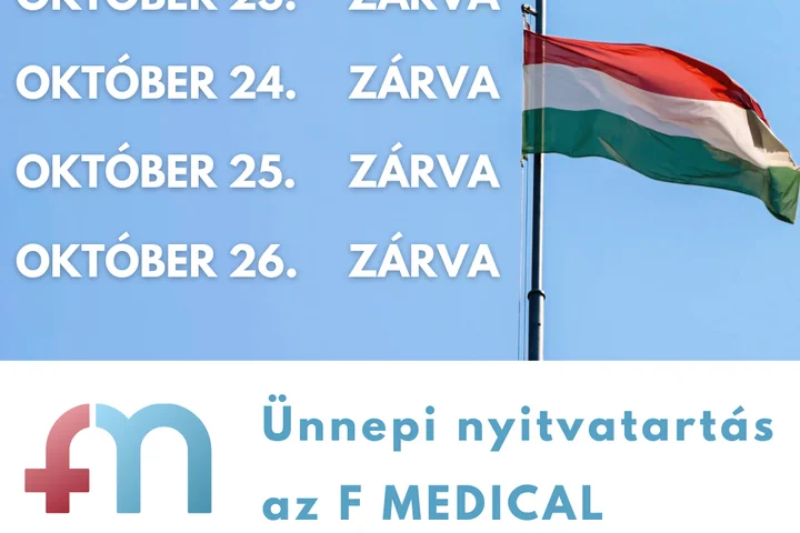 Ünnepi nyitvatartás az F MEDICAL Magánklinikán - 2025. október 